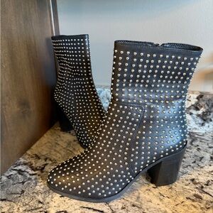 Steve Madden Studded Black Ankle Boots